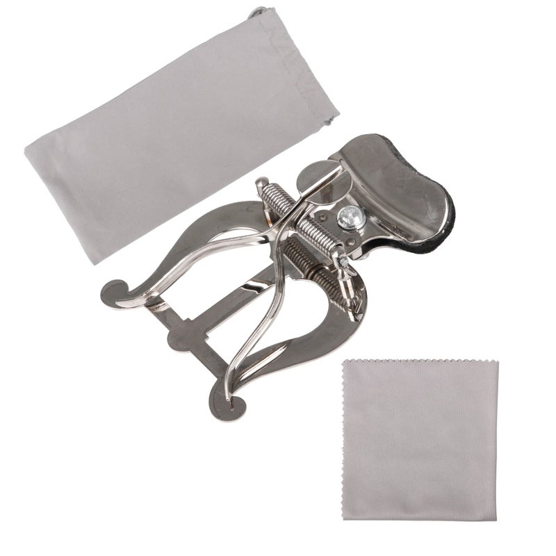 VOBRAMY Silver Clamp-On Holder Marching Lyre Replacement for Trombone - Image 1